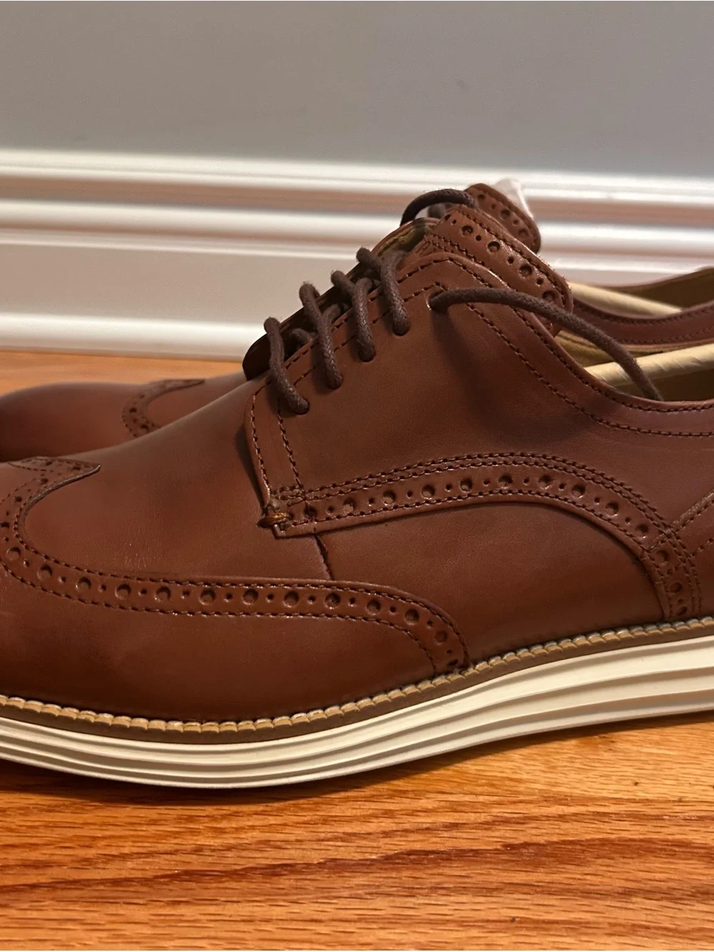 Cole Haan polished brown